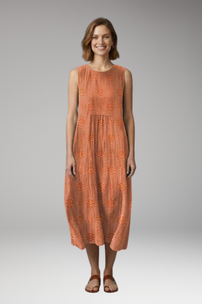 Women's Spring'Summer Dress with Round Neck and Pockets 9