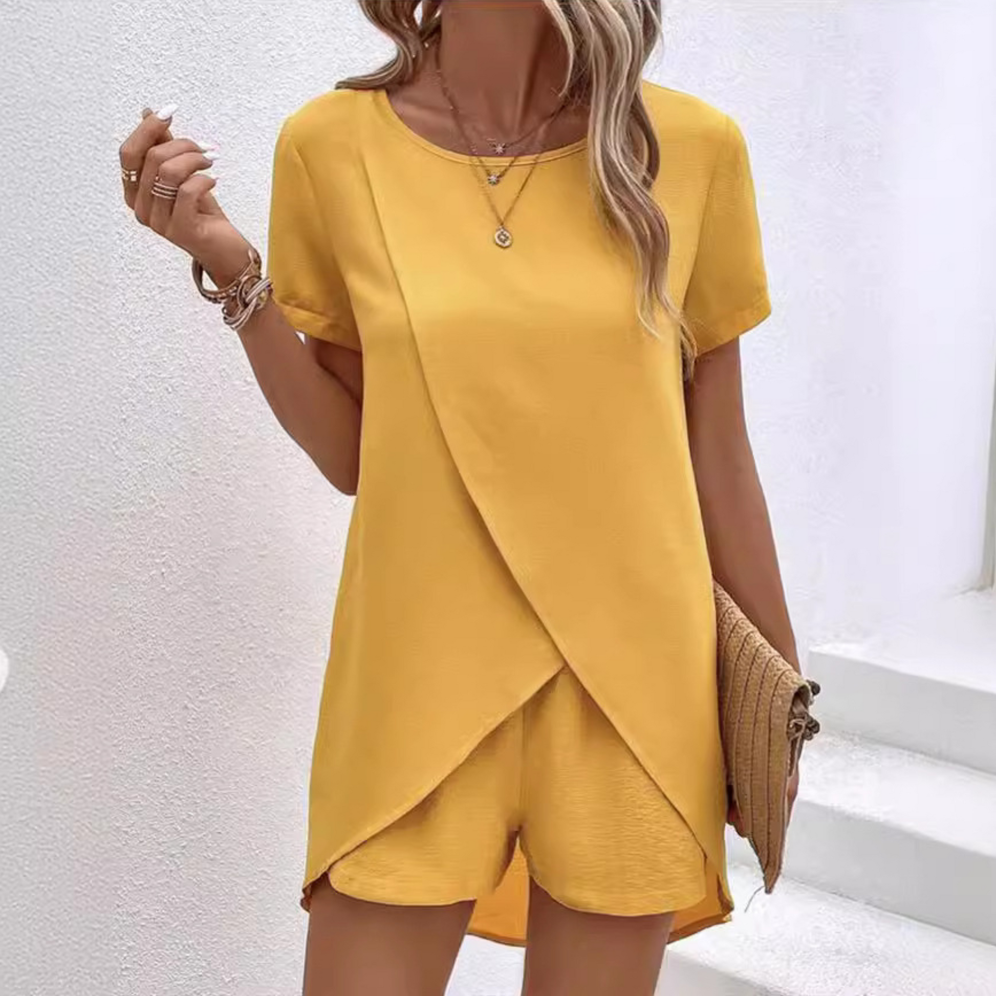 Women's Summer Co-ord Set | Short Sleeve Top Shorts 2