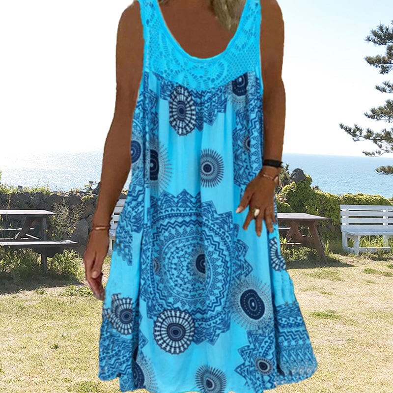 Women's Summer Dress | Geometric Print Style Midi 2