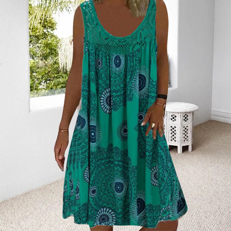 Women's Summer Dress | Geometric Print Style Midi 5