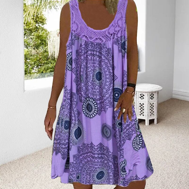 Women's Summer Dress | Geometric Print Style Midi 7