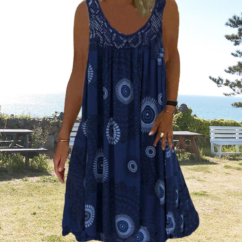 Women's Summer Dress | Geometric Print Style Midi 8