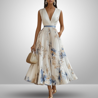 Women’s Summer Dress | Pleated Sleeveless Maxi 1