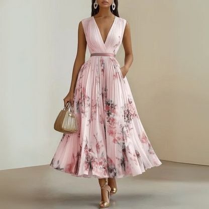 Women’s Summer Dress | Pleated Sleeveless Maxi 2