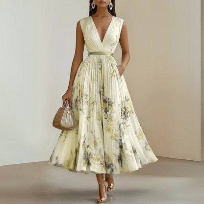Women’s Summer Dress | Pleated Sleeveless Maxi 4