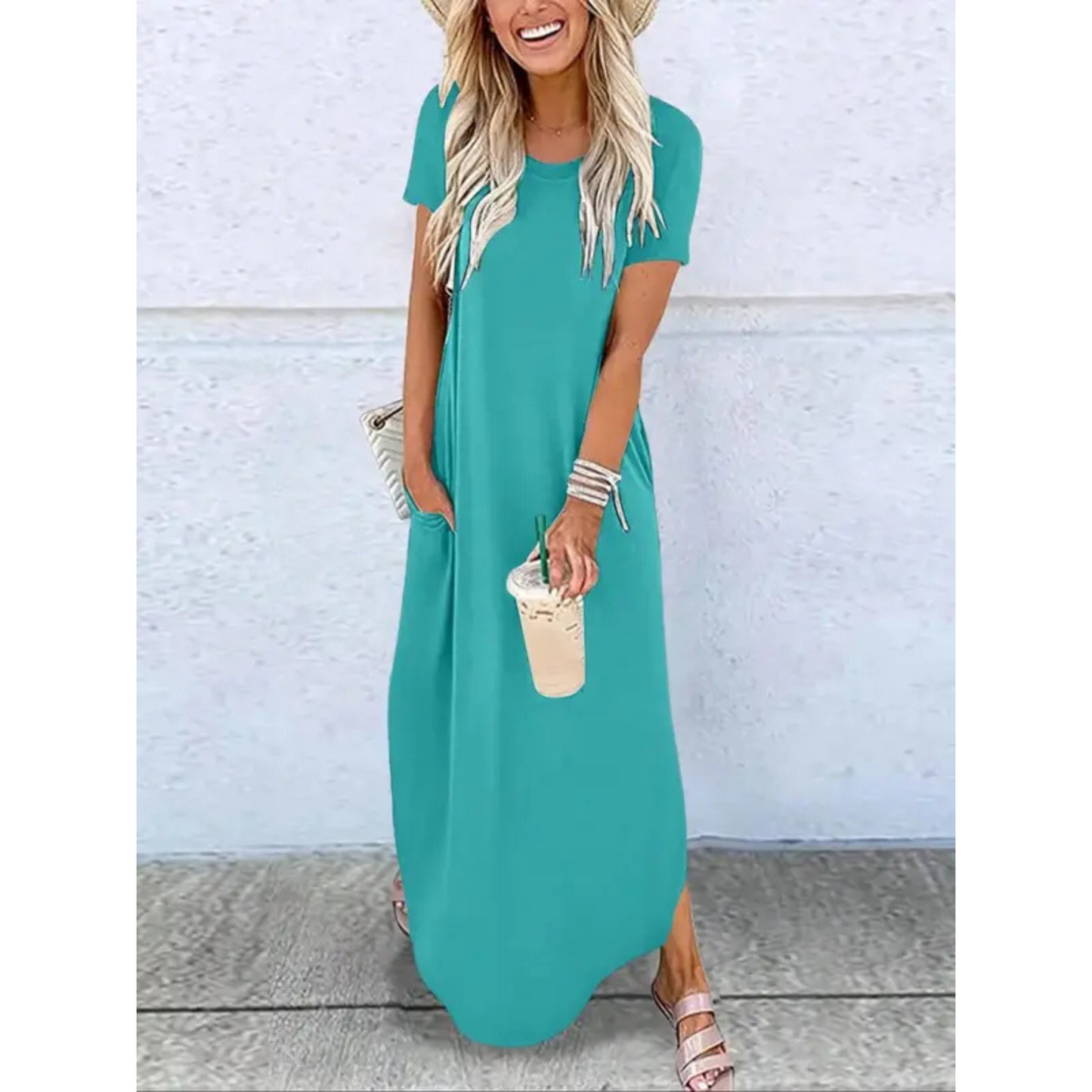 Women's Summer Dress | Round Neck Maxi 2