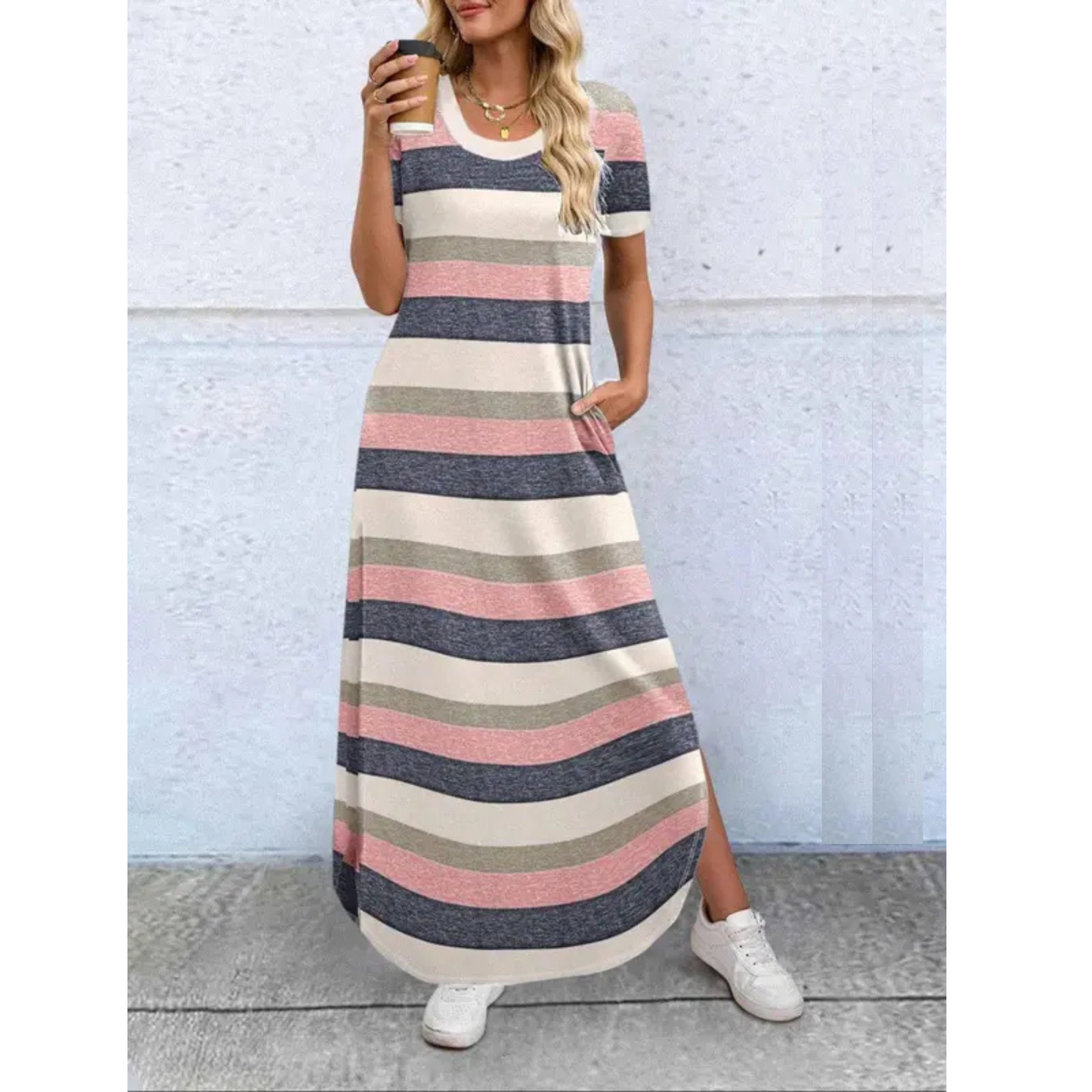 Women's Summer Dress | Round Neck Maxi 4