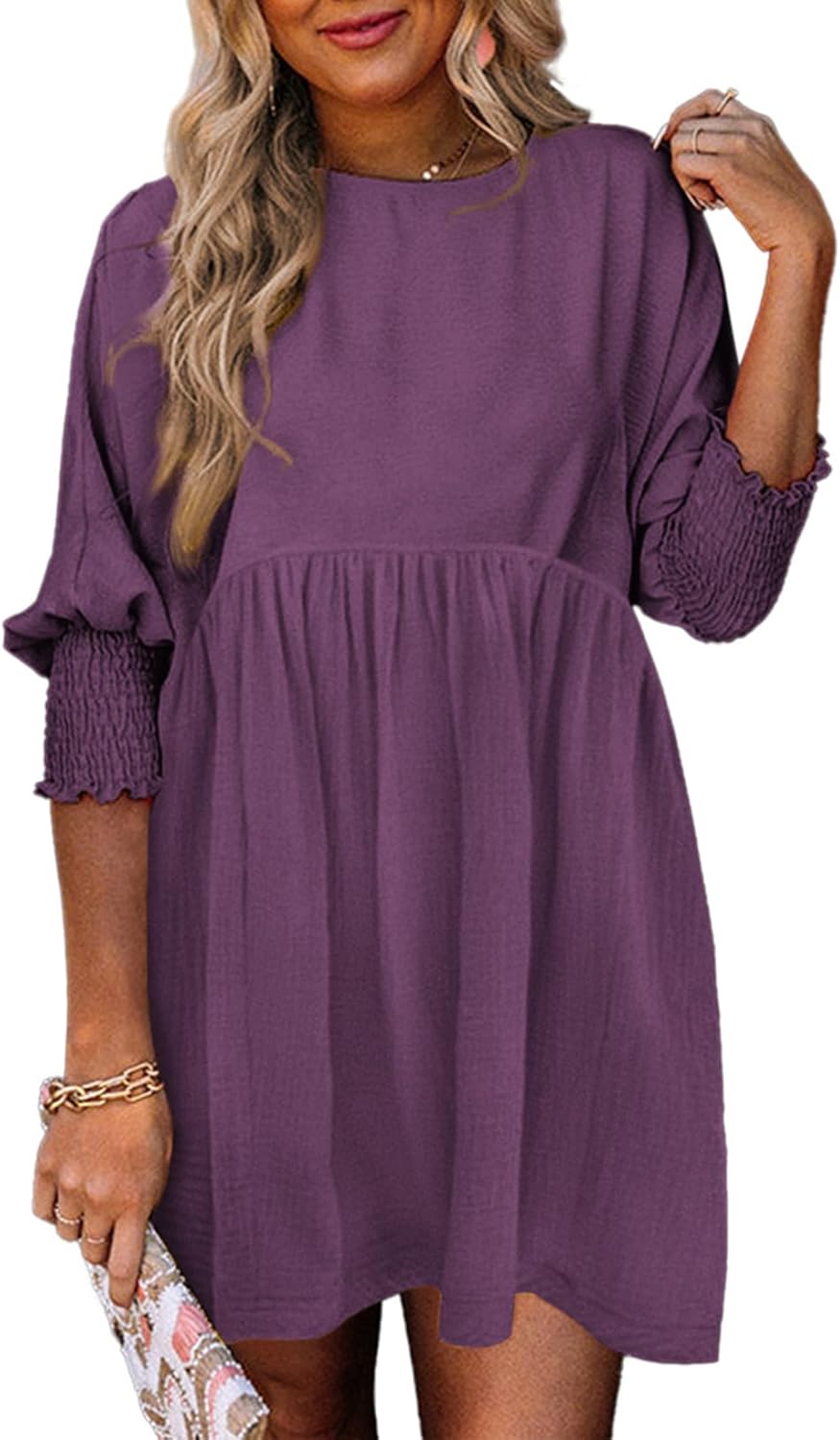 Women's Summer Dress | Smocked Cuff Mini 7