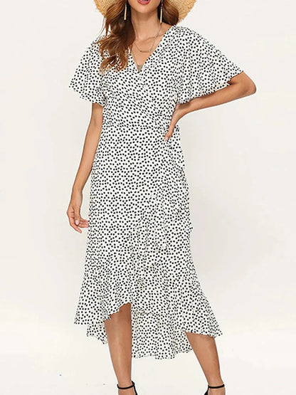Women’s Summer Dress | Wrap Ruffle Midi 1