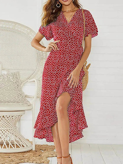 Women’s Summer Dress | Wrap Ruffle Midi 4