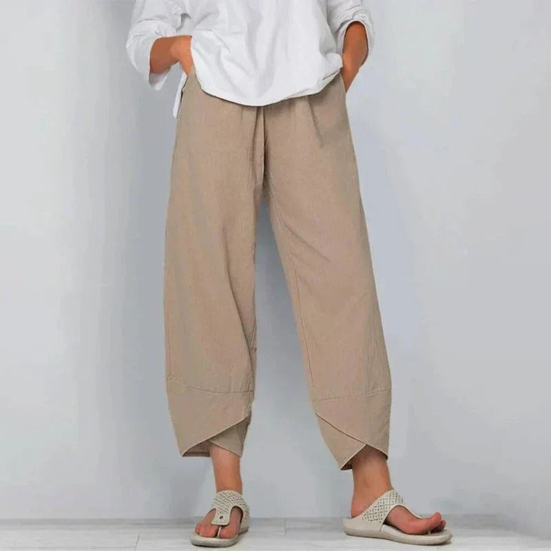 Women's Summer Pants | Wide Leg Cropped Hem 0