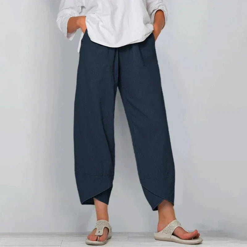 Women's Summer Pants | Wide Leg Cropped Hem 1