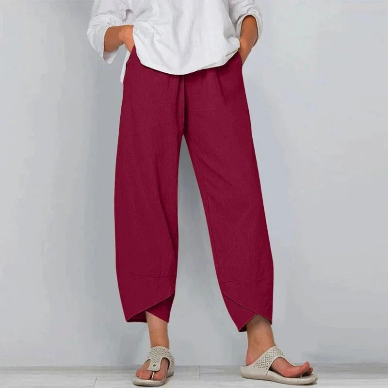 Women's Summer Pants | Wide Leg Cropped Hem 3