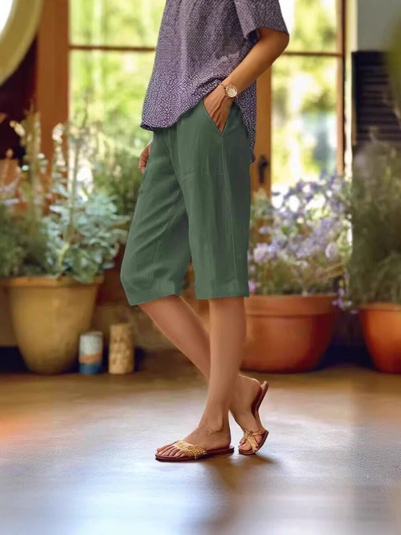 Women's Summer Shorts | Straight Leg Knee Length 3