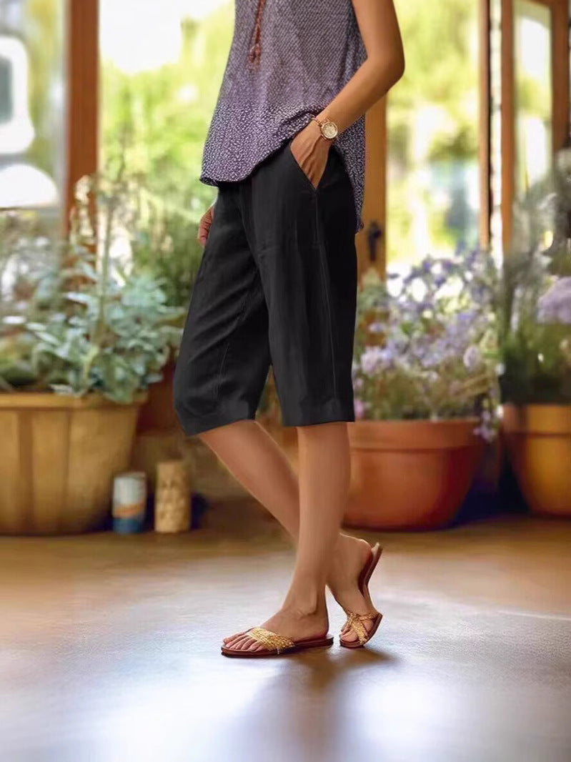 Women's Summer Shorts | Straight Leg Knee Length 4