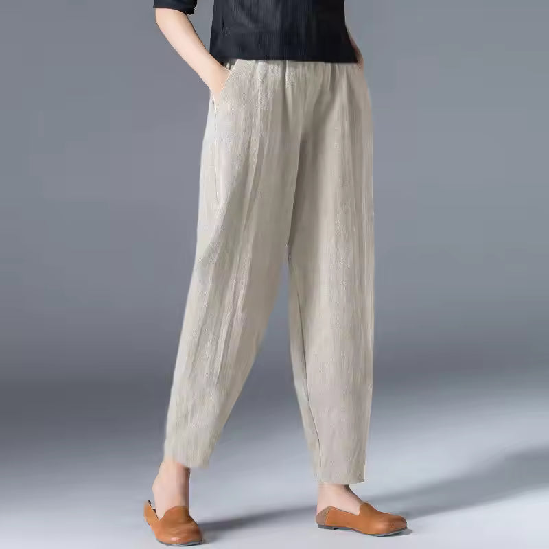 Women's Summer Trousers | Tapered Leg Cut 0