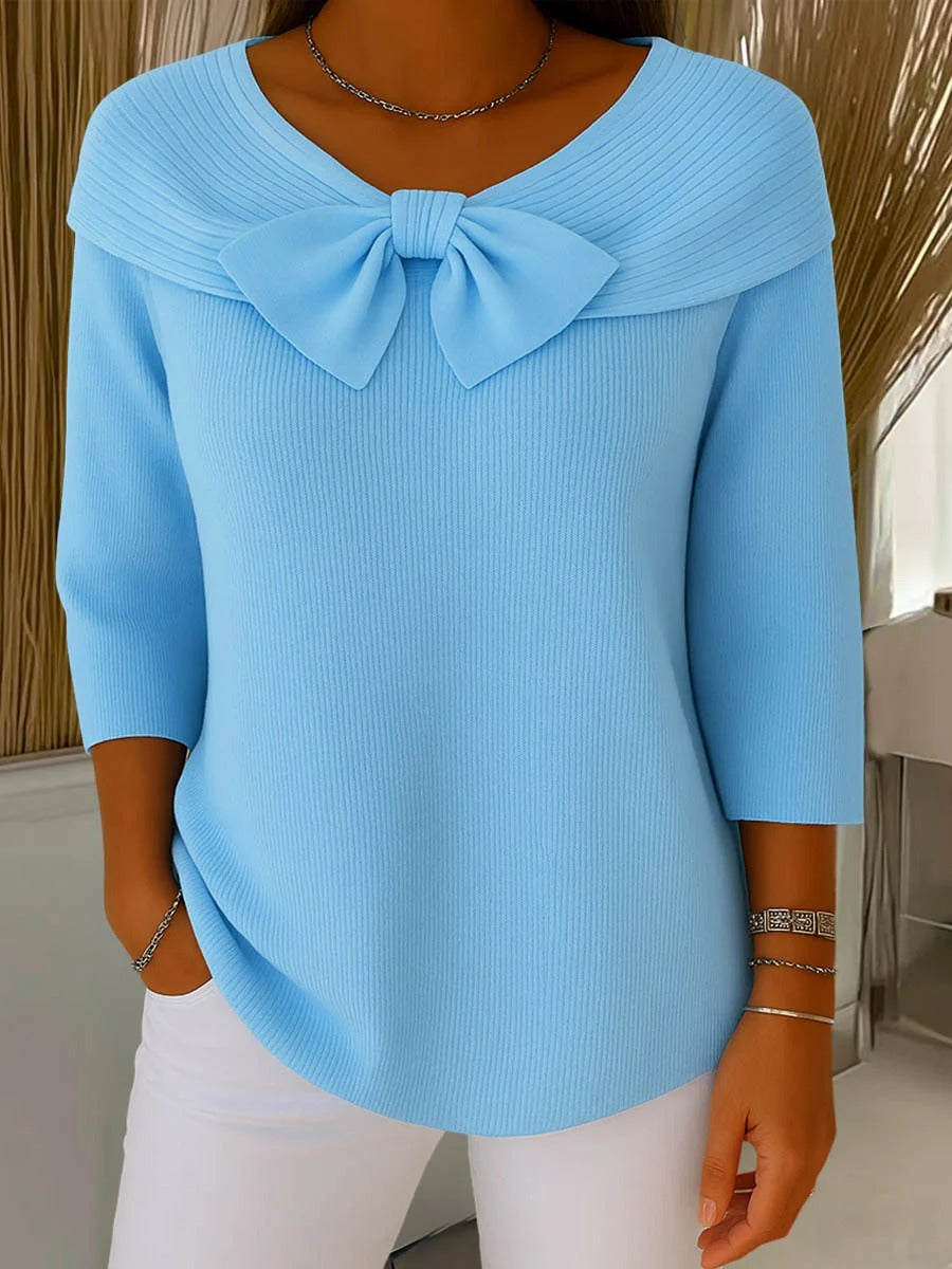 Women’s Sweater | Bow Detail Round Neck 0