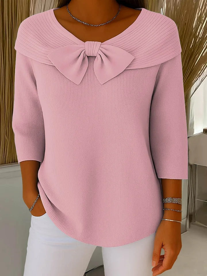 Women’s Sweater | Bow Detail Round Neck 1