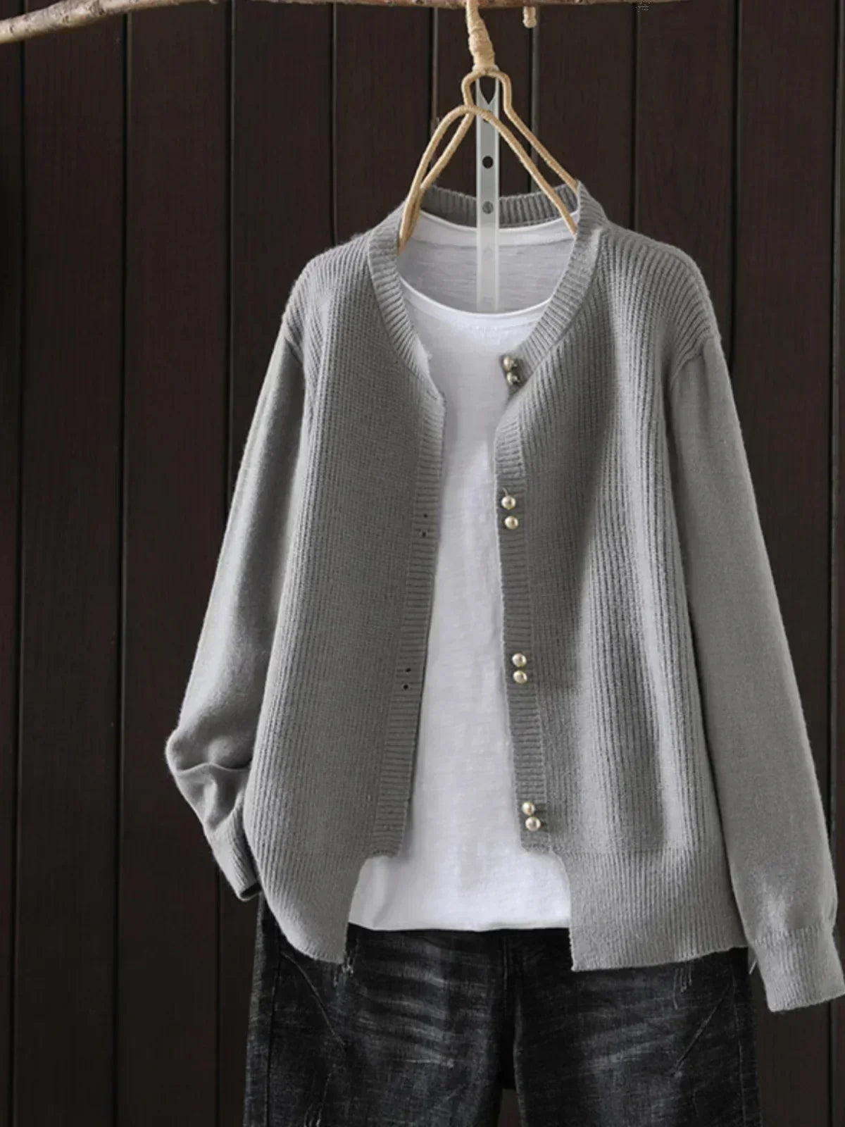 Women's Sweater | Button Front Ribbed Cuffs 0