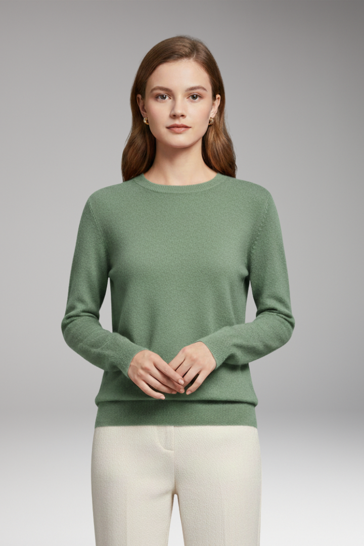 Women's Sweater with O-Neckline and Long Sleeves 11
