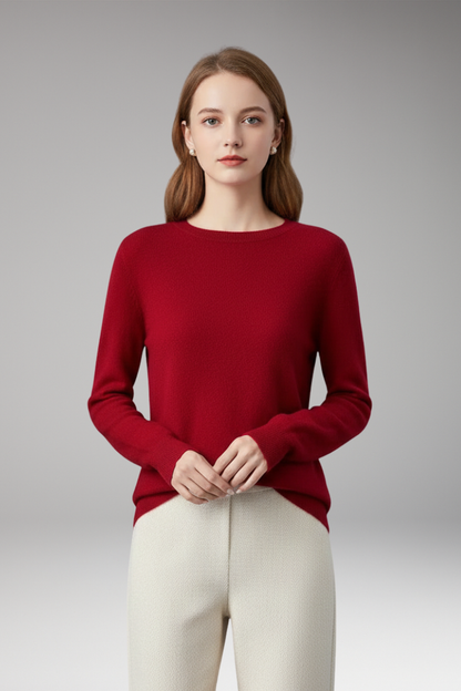 Women's Sweater with O-Neckline and Long Sleeves 12