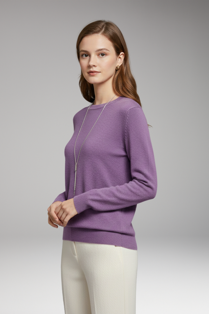 Women's Sweater with O-Neckline and Long Sleeves 3