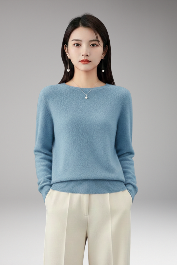 Women's Sweater with O-Neckline and Long Sleeves 4