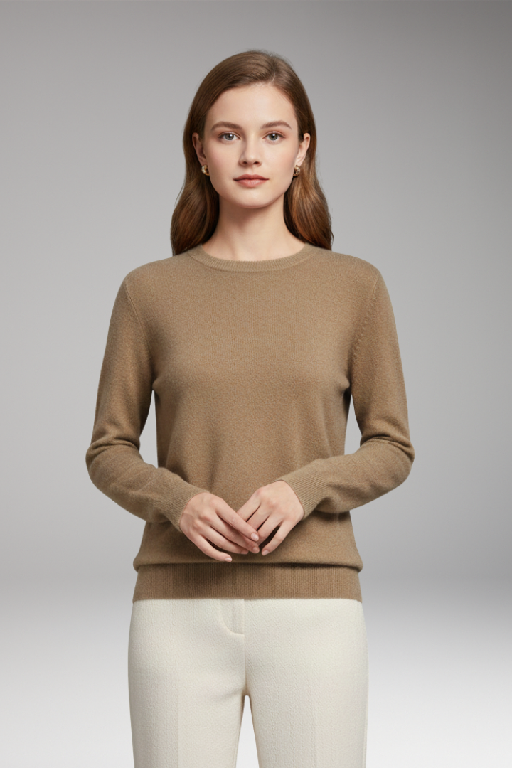 Women's Sweater with O-Neckline and Long Sleeves 6
