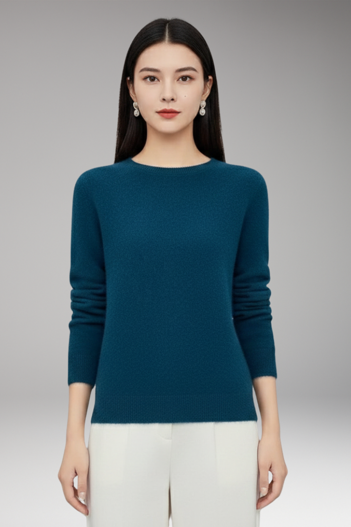 Women's Sweater with O-Neckline and Long Sleeves 8