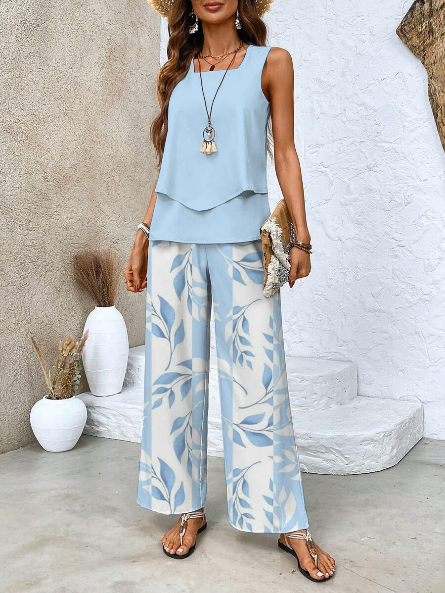 Women's Two-Piece Set | Matching Top and Pants 0