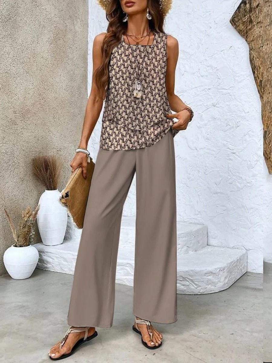 Women's Two-Piece Set | Matching Top and Pants 2