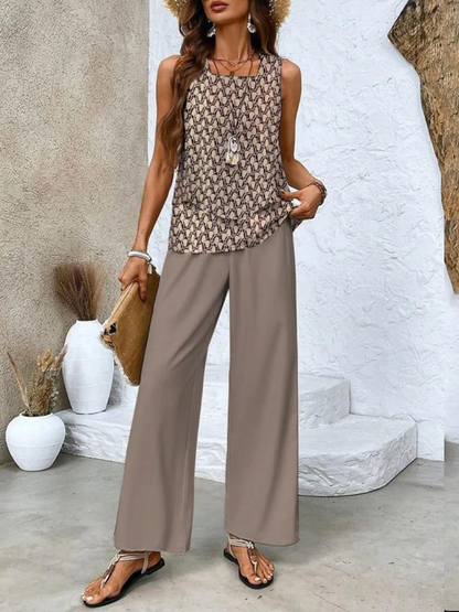 Women's Two-Piece Set | Matching Top and Pants 2