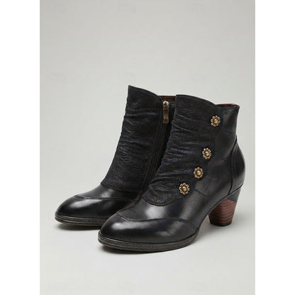 Women's Ankle Boots | Block Heel & Easy Zip Fastening