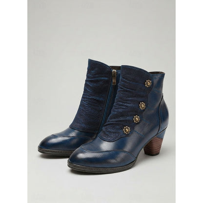 Women's Ankle Boots | Block Heel & Easy Zip Fastening