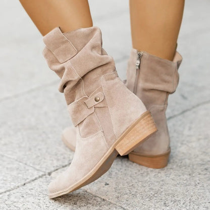 Women's Ankle Boots | Slouchy Suede, Buckle Strap Detail
