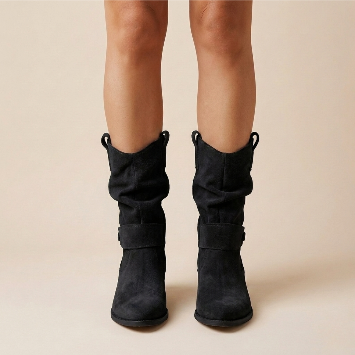 Women's Ankle Boots | Slouchy Suede, Buckle Strap Detail