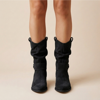 Women's Ankle Boots | Slouchy Suede, Buckle Strap Detail