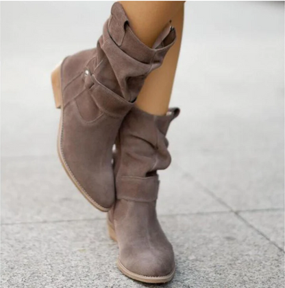 Women's Ankle Boots | Slouchy Suede, Buckle Strap Detail