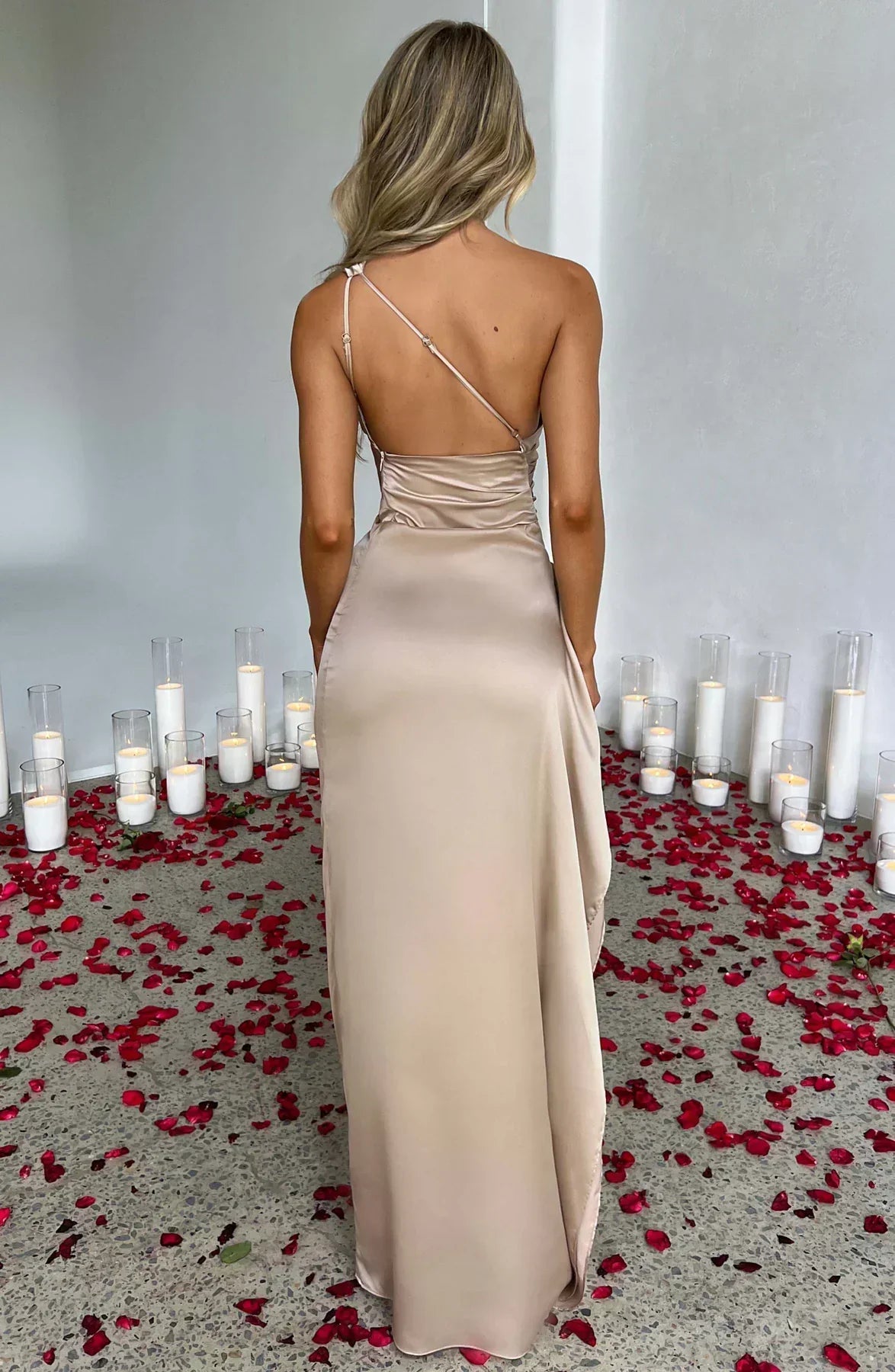 Chic Asymmetric Maxi Dress for Evening Wear