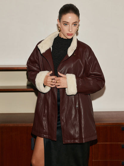Women's Aviator Coat | Belted Waist & Cosy Lining