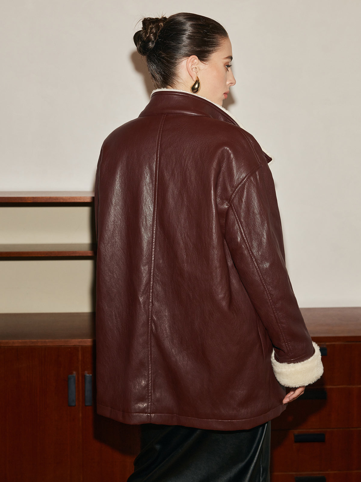 Women's Aviator Coat | Belted Waist & Cosy Lining