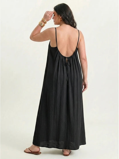 Women's Backless Long Dress | Sleeveless Cami Style
