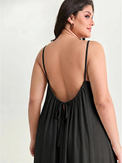 Women's Backless Long Dress | Sleeveless Cami Style