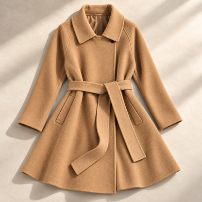 Women's Belted Coat | Waist-Defining & Flowing Fit 2