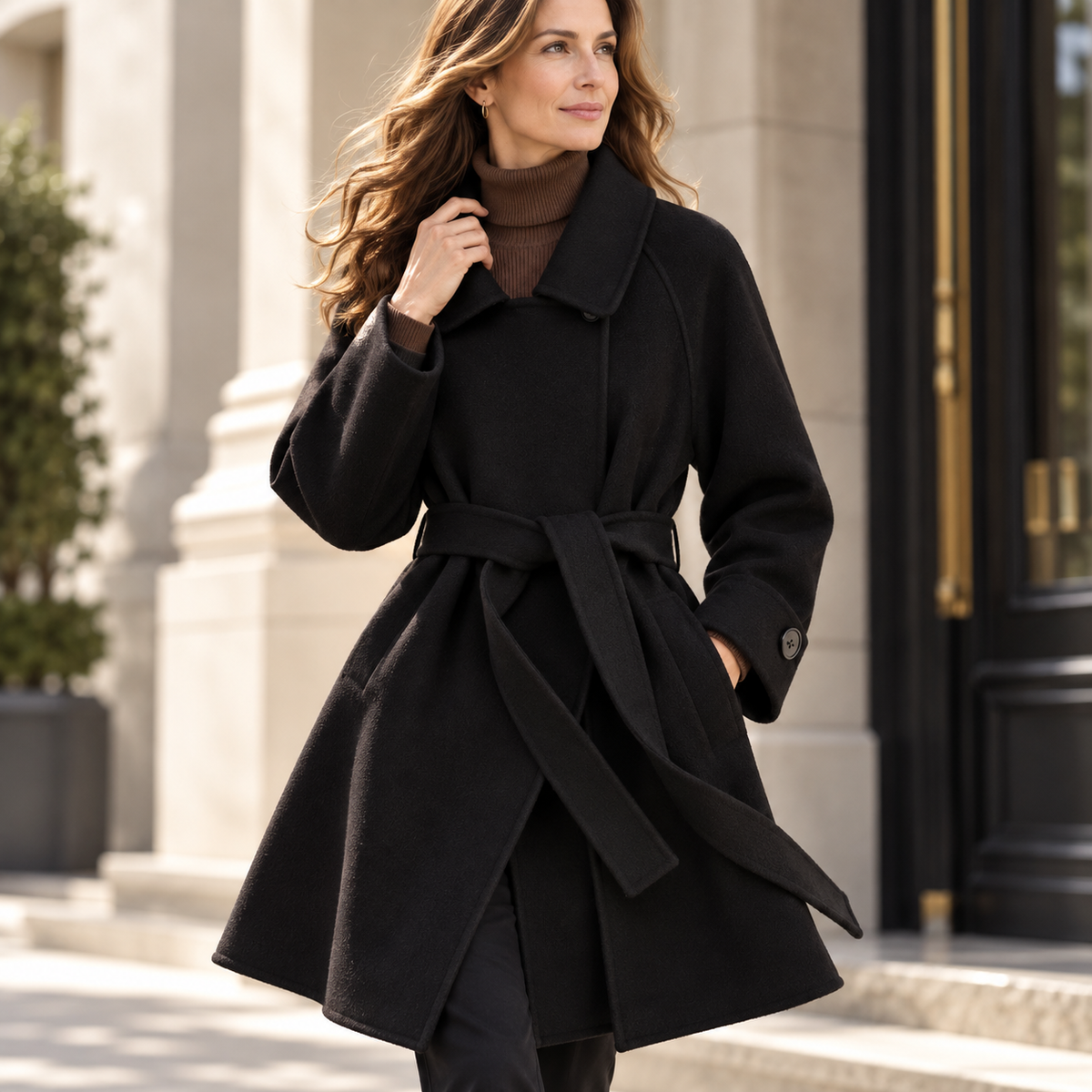 Women's Belted Coat | Waist-Defining & Flowing Fit 7