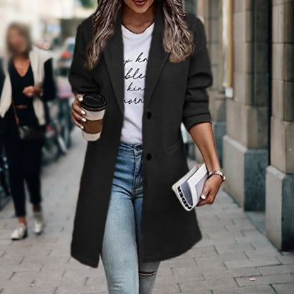 Women's Blazer | Longline Cut, Two-Button Front