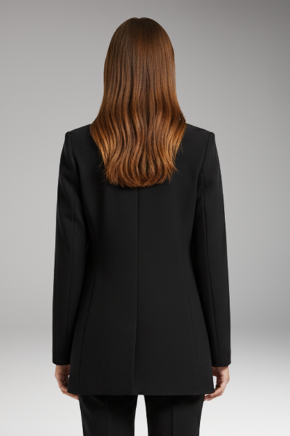 Women's Blazer | Notch Lapel, Single Button, Flap Pockets