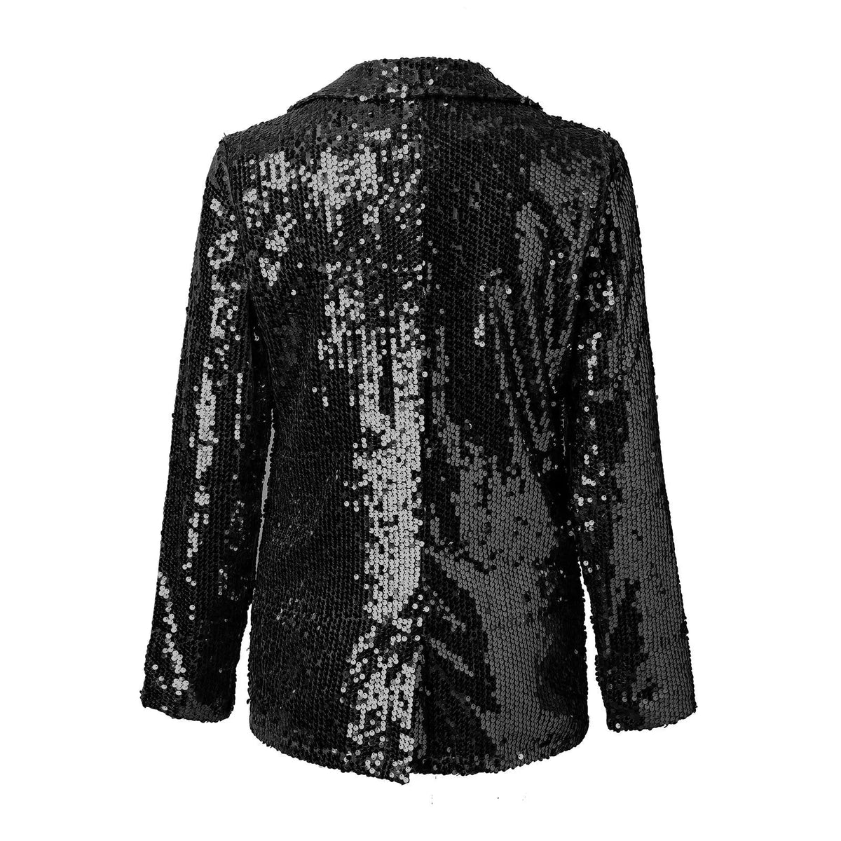 Women's Blazer | Open Front, All-Over Sequin Shine