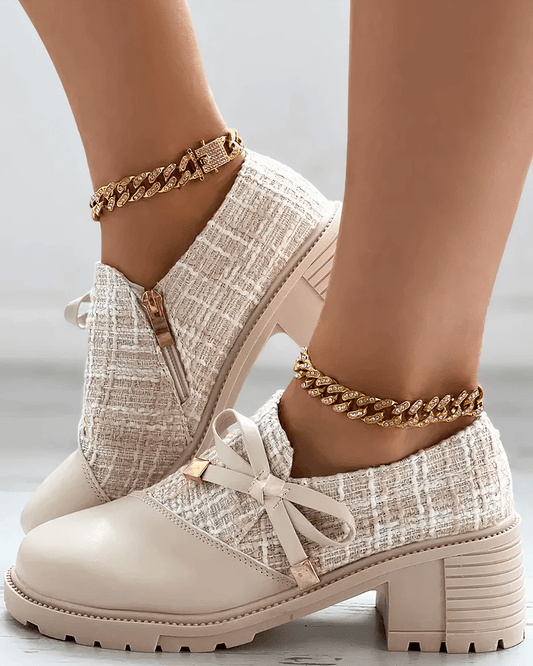 Women's Block Heel Loafers | Round Toe & Cushioned Comfort