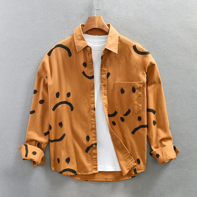 Women's Blouse | Abstract Smiley Print & Lightweight Breathable Comfort